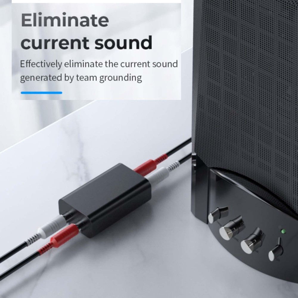 Ground Loop Noise Isolator Denoiser Anti-Interference for Audio Car Stereo