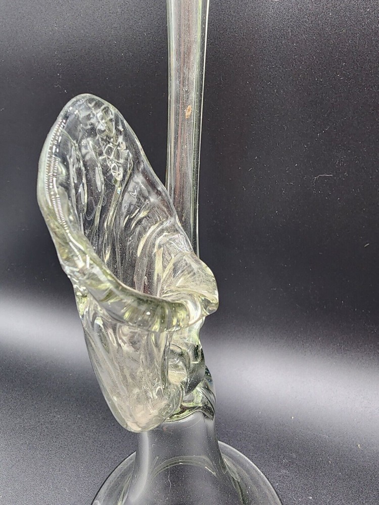 Clear Hand Made Double Sided headed vase Two Necks