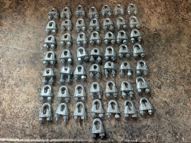50pc Wire Rope Clamp Cable Clamp 3/8" Galvanized