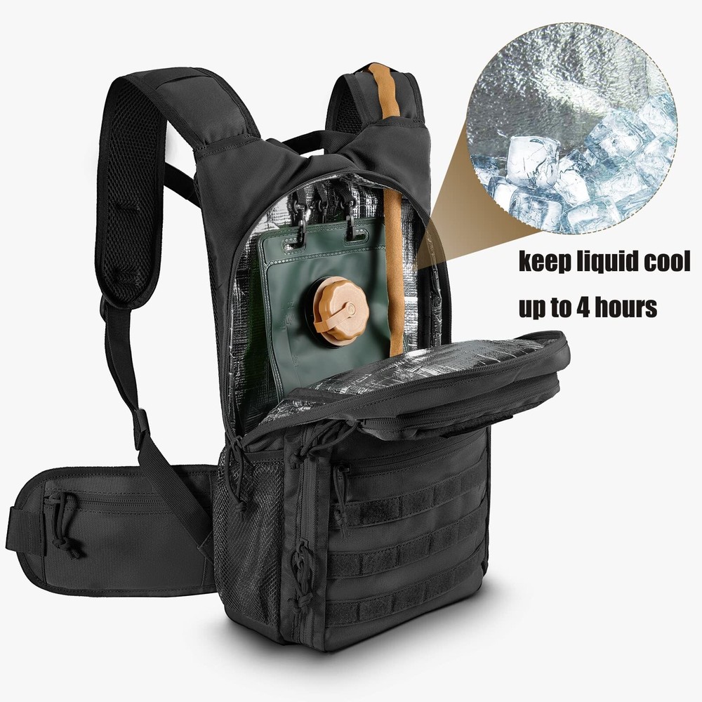 FRTKK Tactical Hydration Pack Lightweight Insulation Water Backpack Molle Hyd...