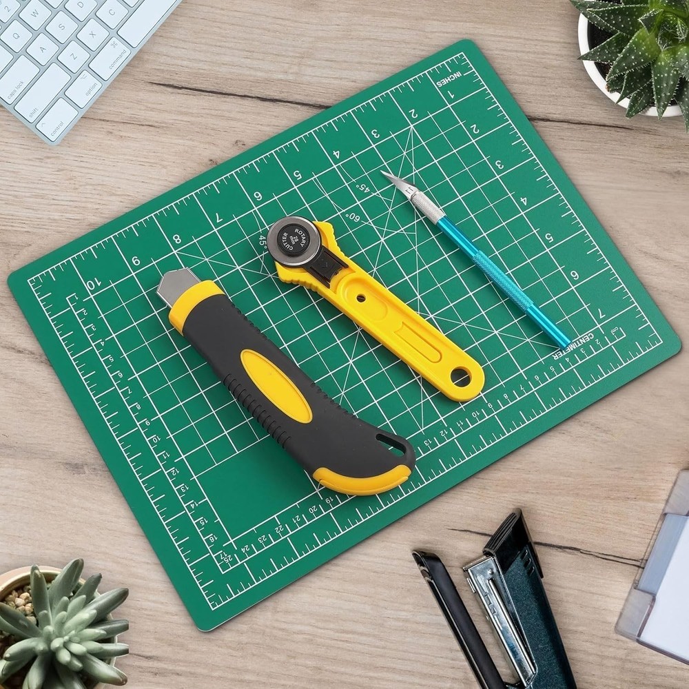 Compact Self-Healing Mat - 8x6 Double-Sided Cutting Solution for All Crafts