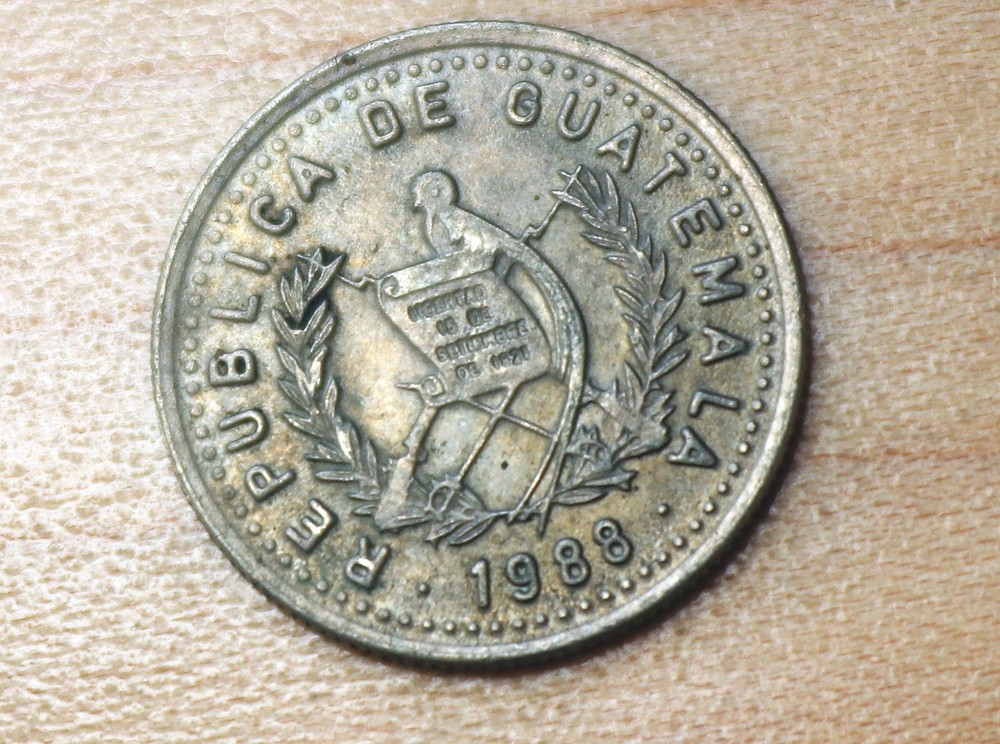 1988 Guatemala 5 Centavos Kapok Tree