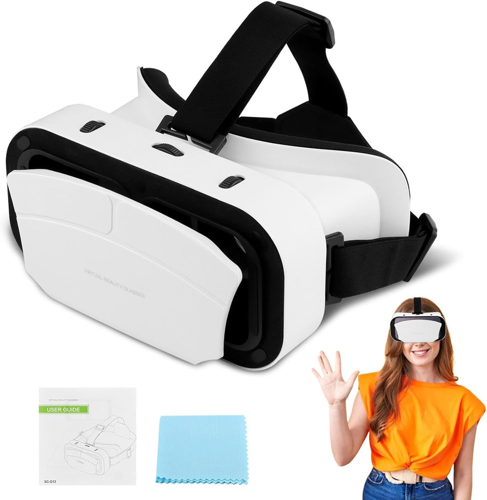 Virtual Reality Goggles 3D VR Glasses Adjustable VR Virtual Reality Headset...
