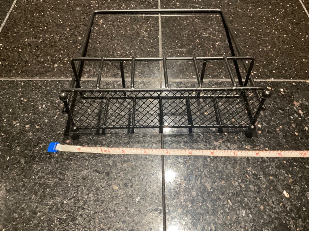 Tabletop Condiments Caddy Wrought Iron Black Never Used