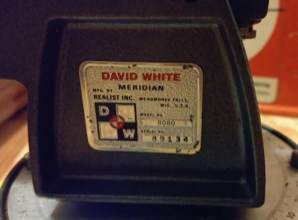 Vtg David White Instruments DW-8080 Level Transit Tripod Measuring Stick