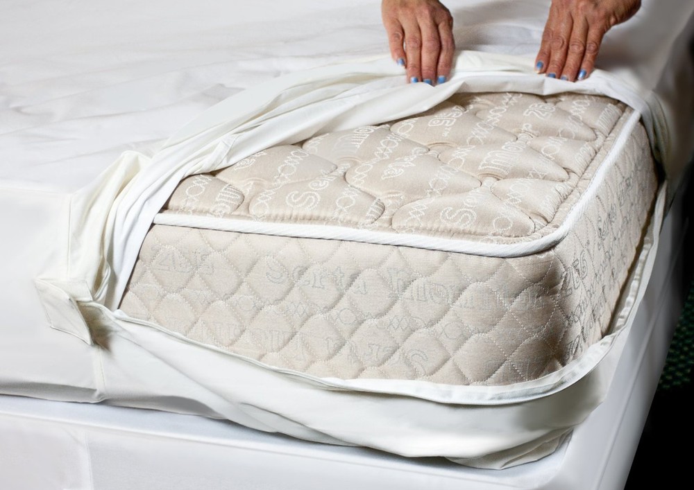 Box Spring Zippered Encasement Bed Bug Proof Matress Protector Bedding Polyester