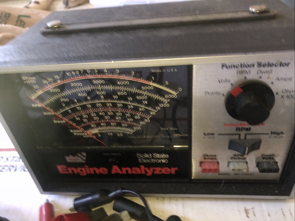 Sears Craftsman Model 161.214230 Solid State Electronic Engine Analyzer Vintage