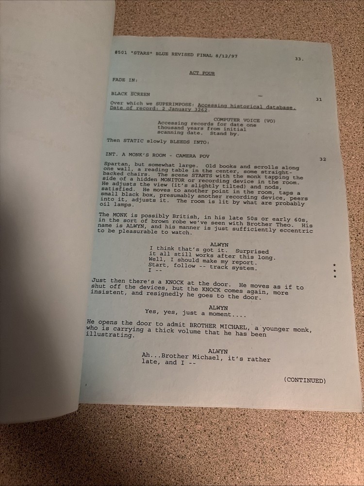 BABYLON 5 TV Show Script Screenplay 1997 S5 Deconstruction J Michael Straczynski