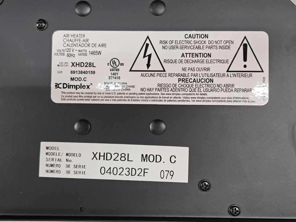 Dimplex XHD28L Multi-Fire XHD Electric Firebox 28" - Black