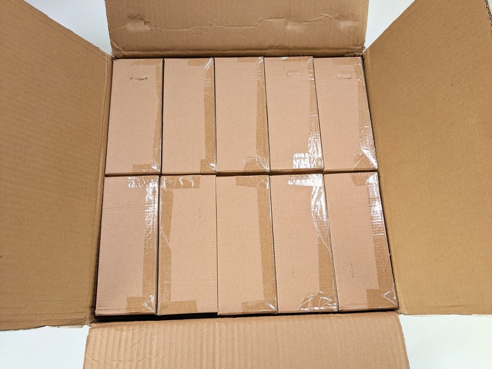 10 Pack Square Keyed Entry Levers & Single Cylinder Deadbolt Combo Flat Black