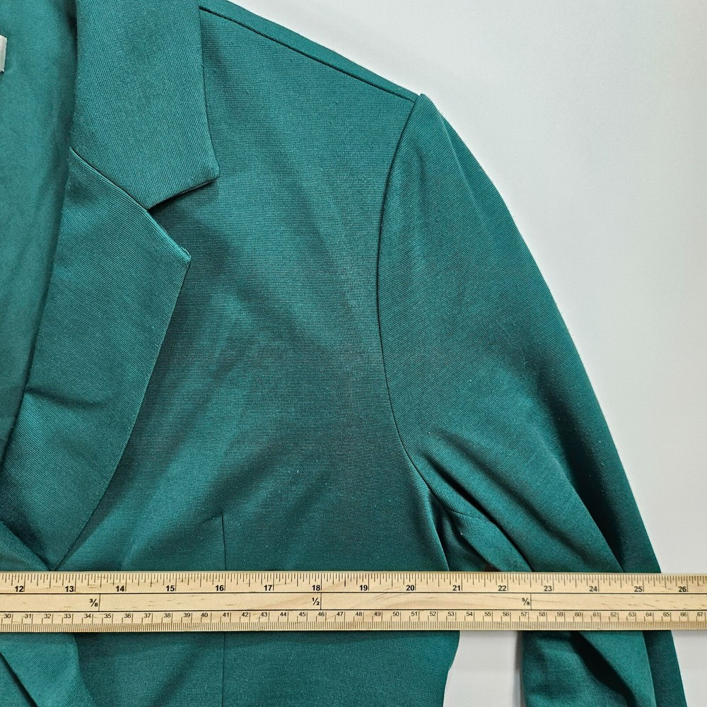 Flat White Blazer Green Size Large