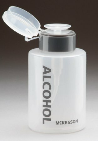 Medi-Pak Alcohol Dispenser Push Down, 9oz, Translucent, Polyethylene 1 Count