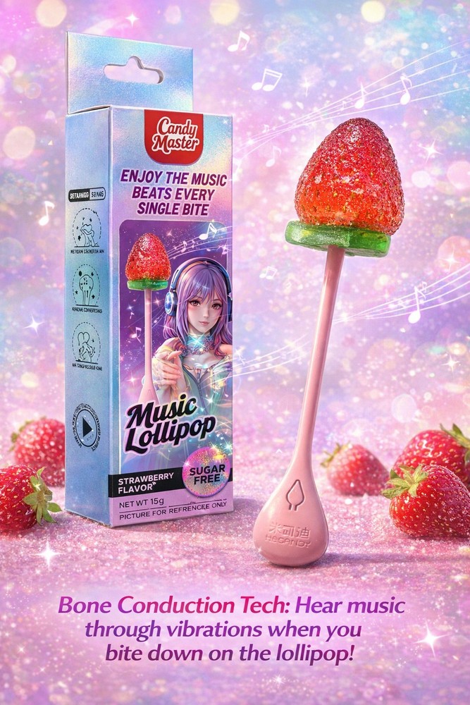 Candy Master MeCandy 4D Music Lollipops, with bone conduction technology