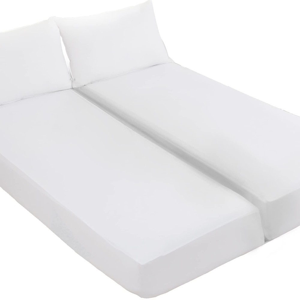 Waterproof Split King Mattress Protector for Adjustable Beds Soft Cooling Bam...