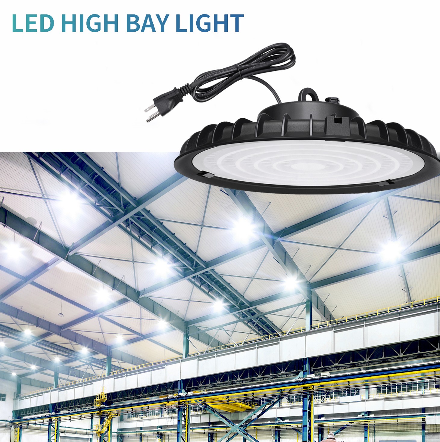 300W UFO Led High Bay Light Commercial Warehouse Industrial Factory Shop Light