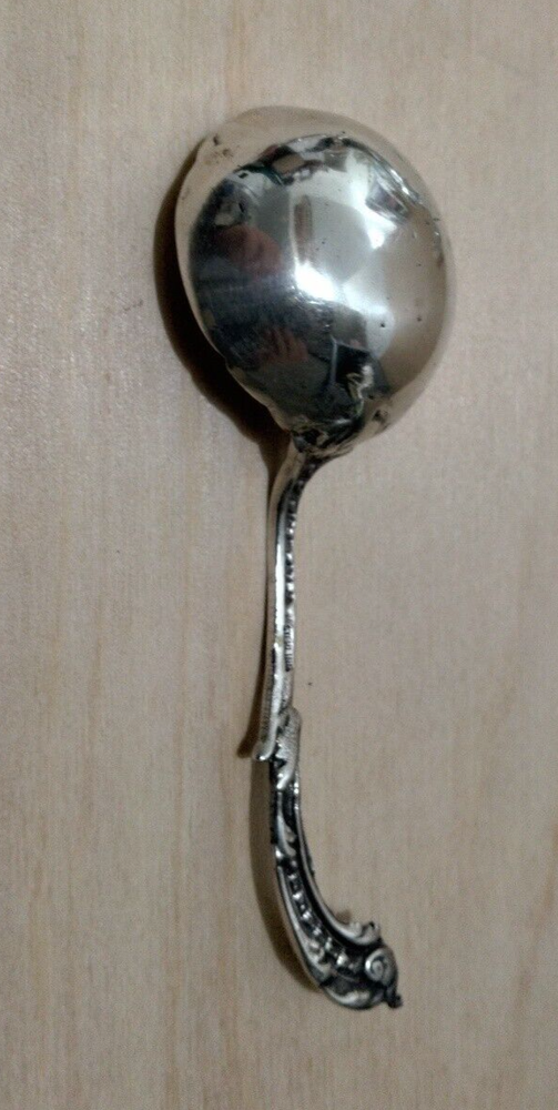 Unique Shaped Antique Silver Scoop Spoon