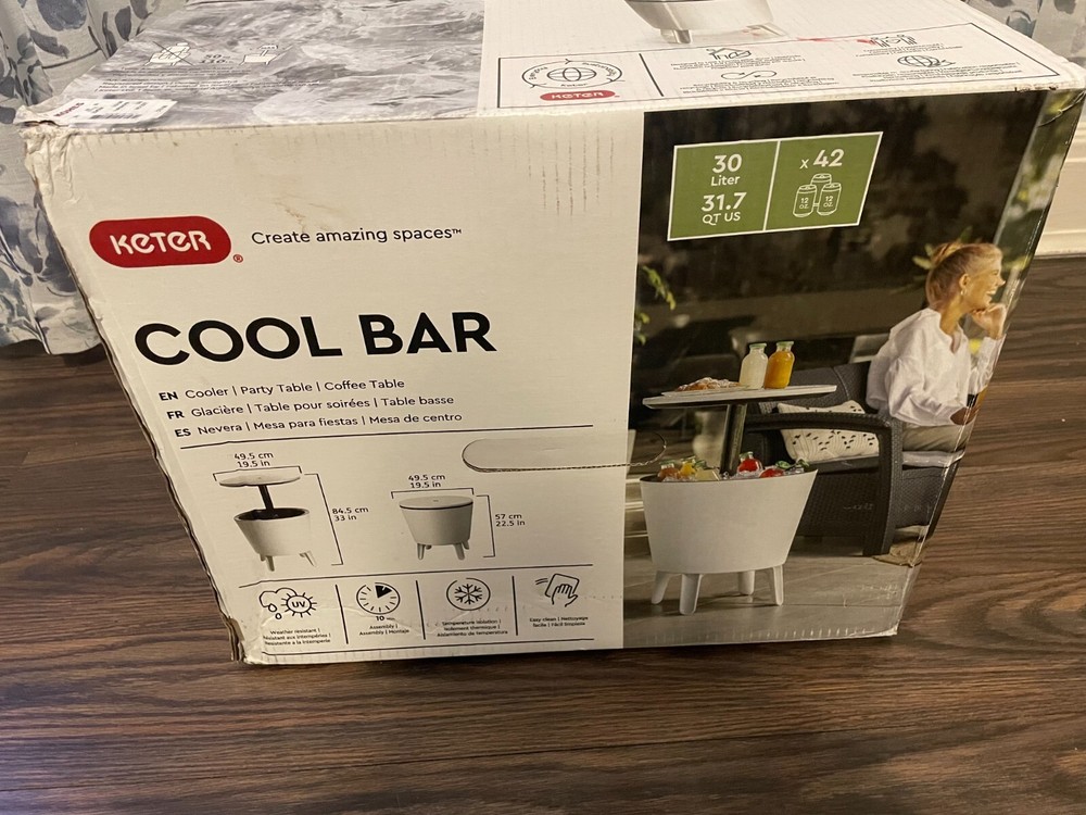 Keter Cool Bar Patio End Table