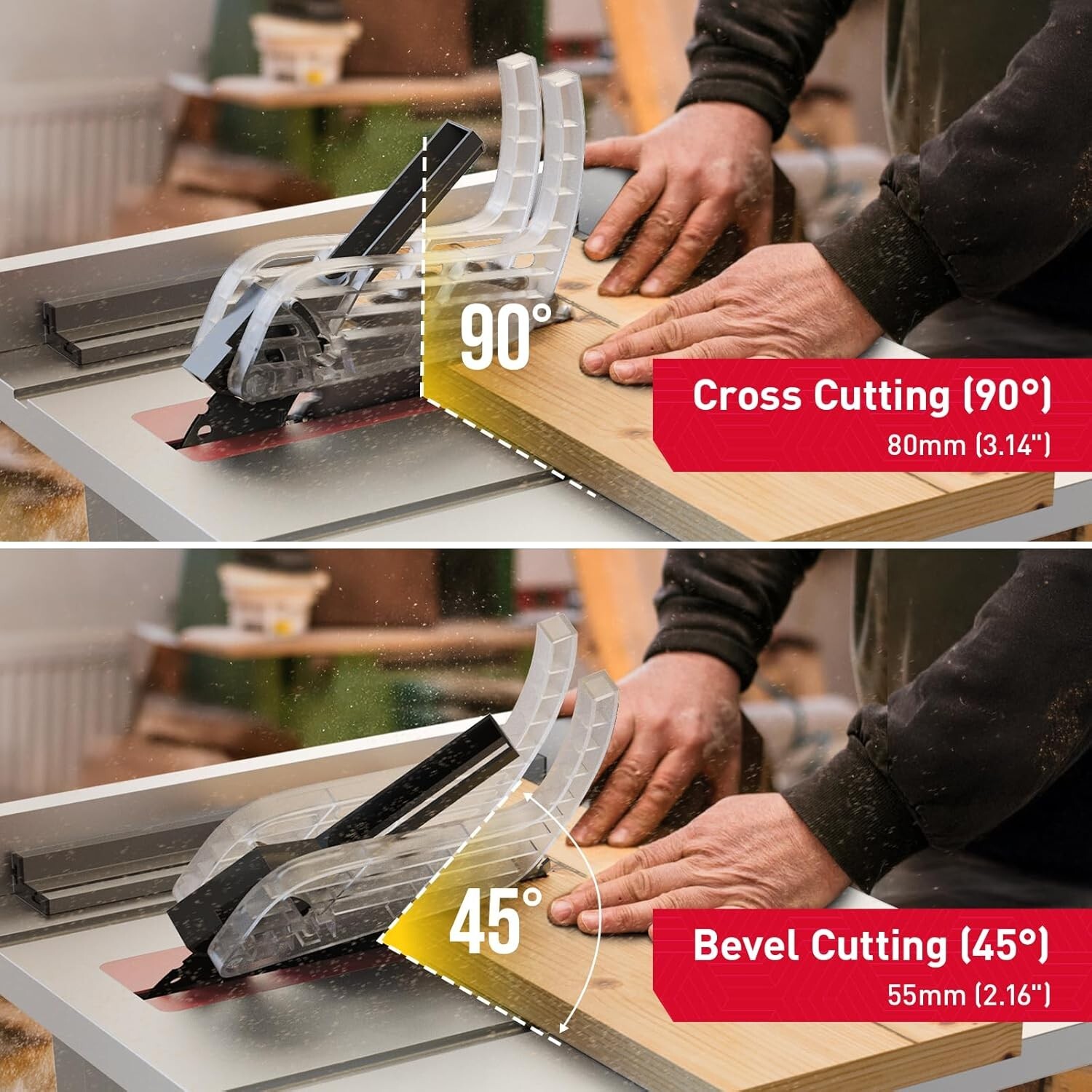 MarvTool 15Amp Portable 10 inch Table Saw 4600RPM Compact Tablesaw For Wood Cut