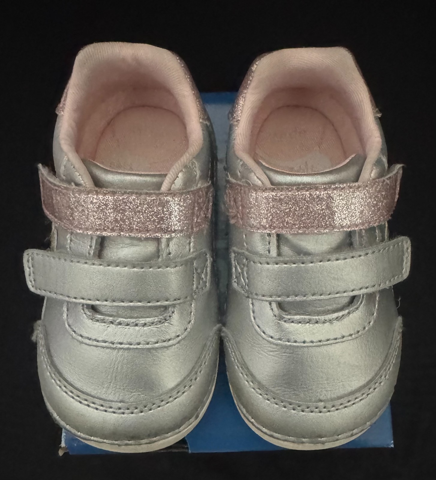 STRIDE RITE SM-Kennedy BG018003 Silver Pink Sparkle Sneakers Shoes Sz 6M Toddler