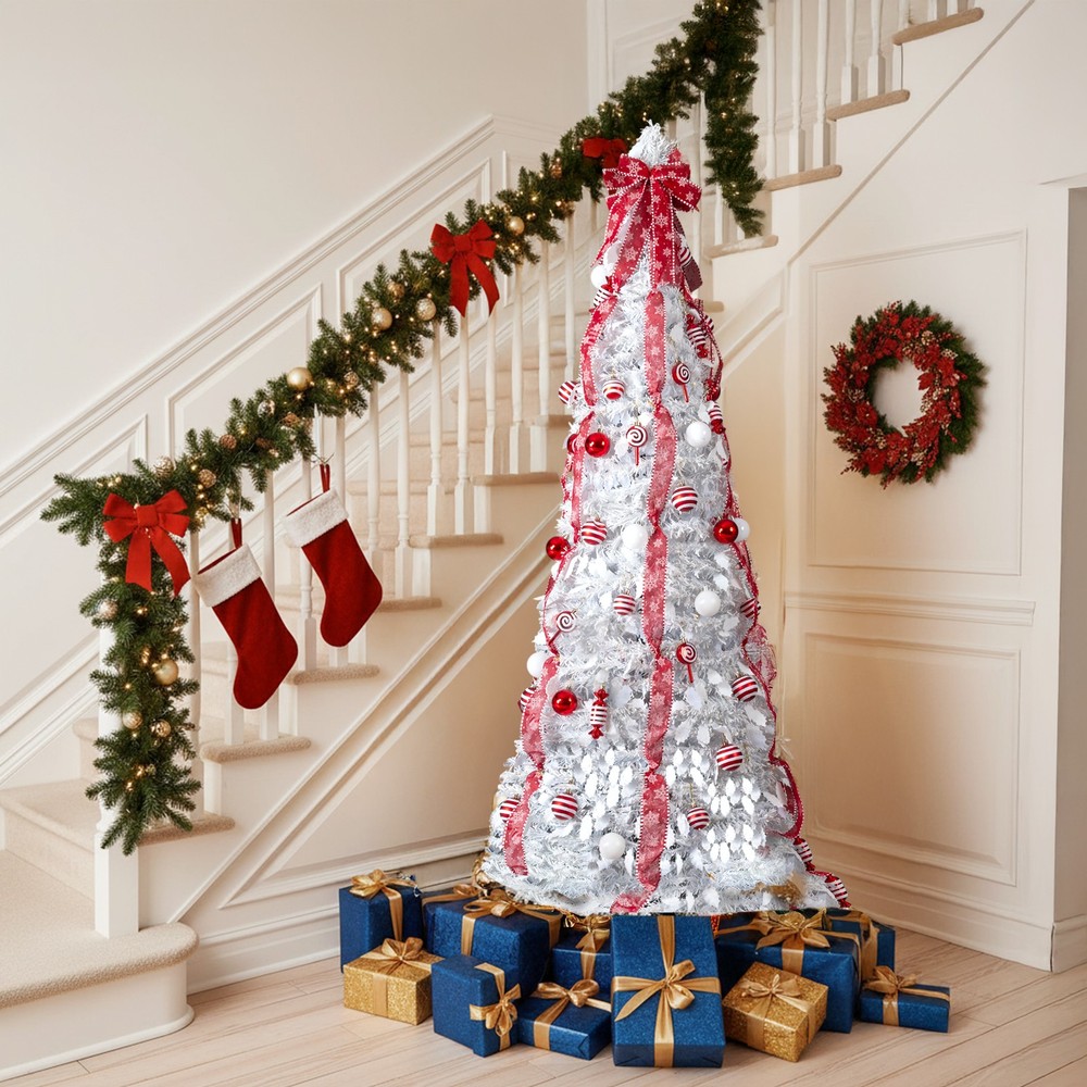 6 FT Fully Decorated Pre-lit Christmas Tree