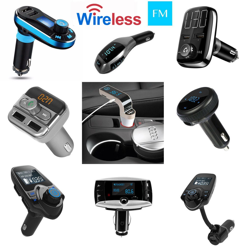 Wireless In-Car FM Transmitter MP3 Radio Adapter Car Kit USB Charger US Stock