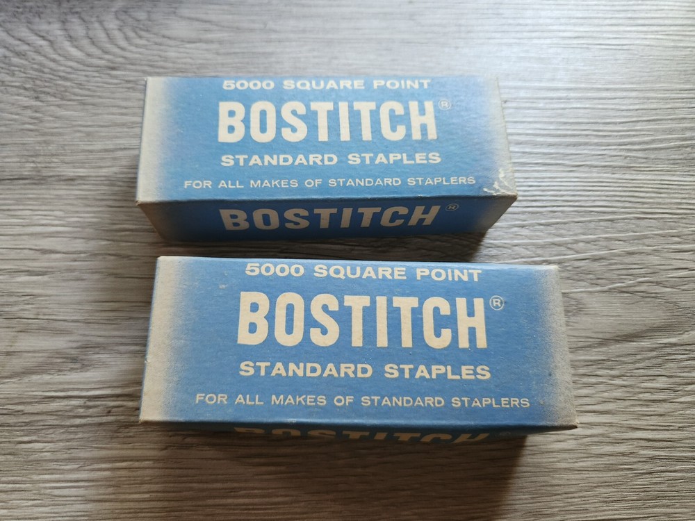 Vintage Square Point SBS-19¼ Bostitch Staples Standard Stapler Two Boxes