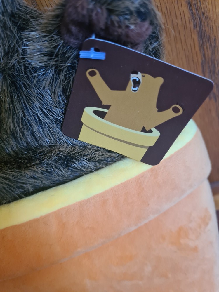 TunnelBear Hand Puppet Mcafee VPN Company Bear NWT
