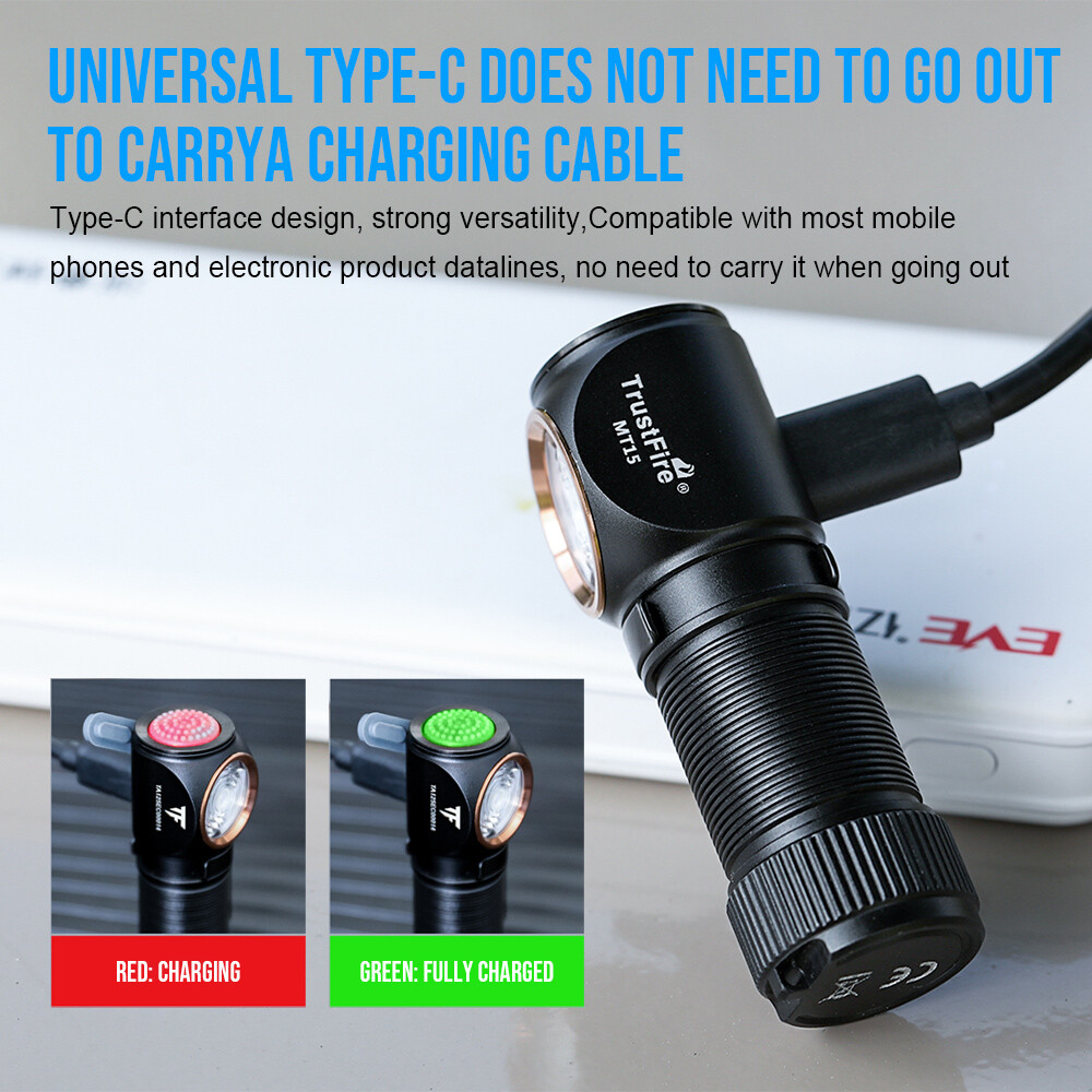 Trustfire 1000Lumen Rechargeable Headlamp LED Headlight EDC Working Flashlight