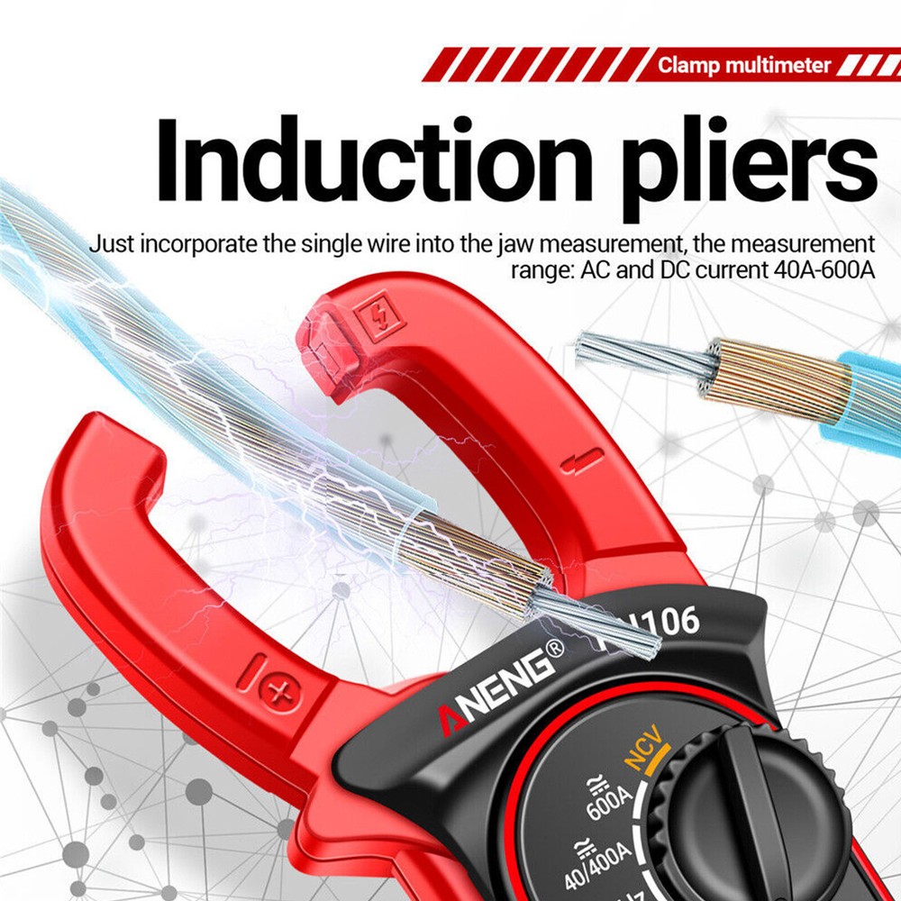 AC/DC Current Digital Clamp Meter Amp Multimeter Handheld Tester 4000 Counts