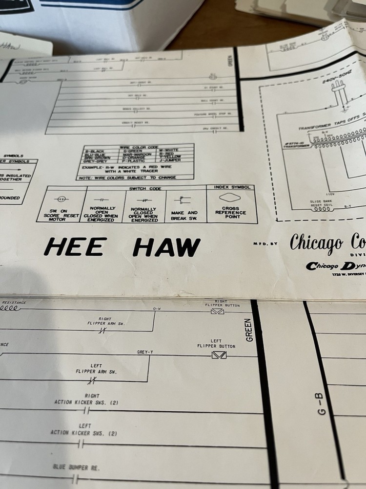 Hee Haw Pinball Schematic