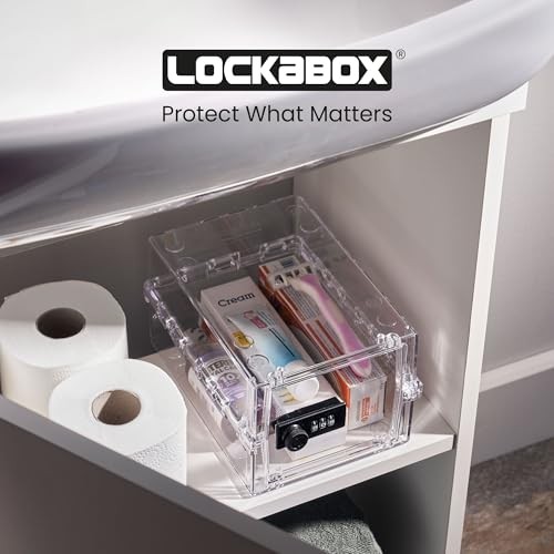 Lockabox Mini Small Lock Box w/ Combination Lock (Half Letter Sized)