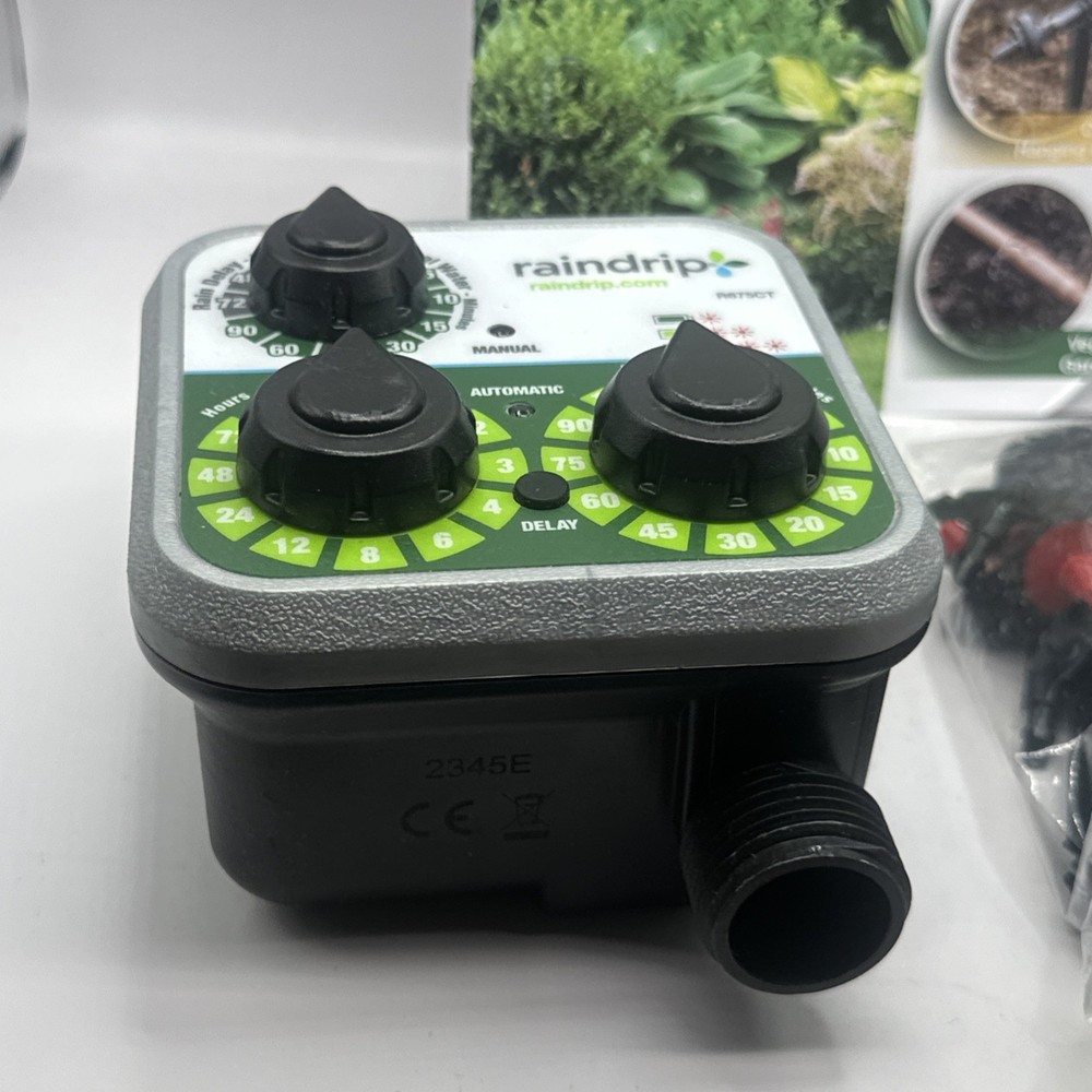 Raindrip Automatic Drip Irrigation Watering Kit with Customizable Timer