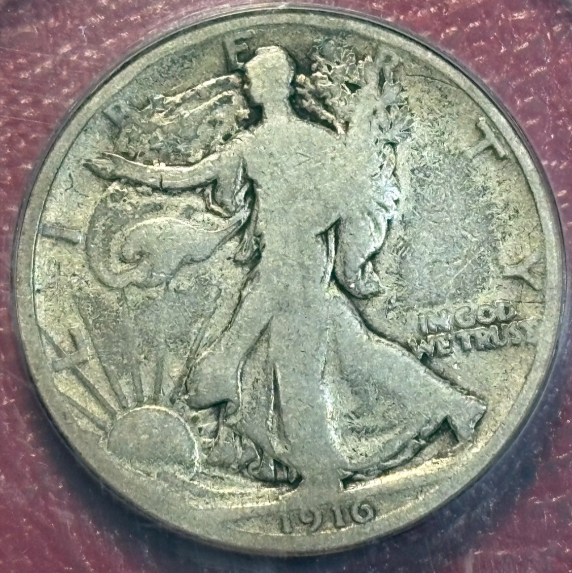 ANACS VG 8 1916 P LIBERTY WALKING SILVER HALF DOLLAR-SEP210