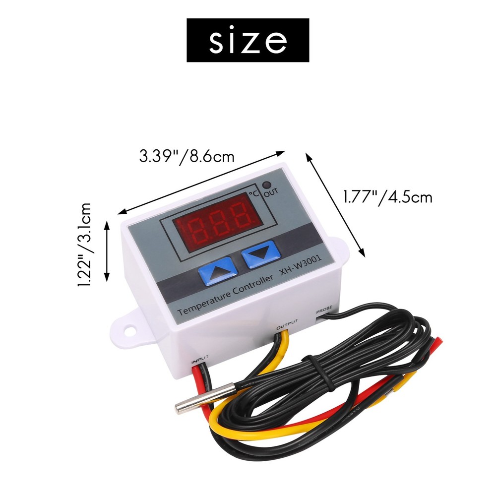 220V Digital LED Temperature Controller 10A Thermostat Control with Switch Di3713