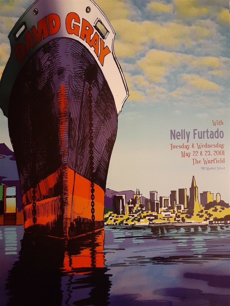 Mint David Gray Nelly Furtado Warfield Poster Fillmore a