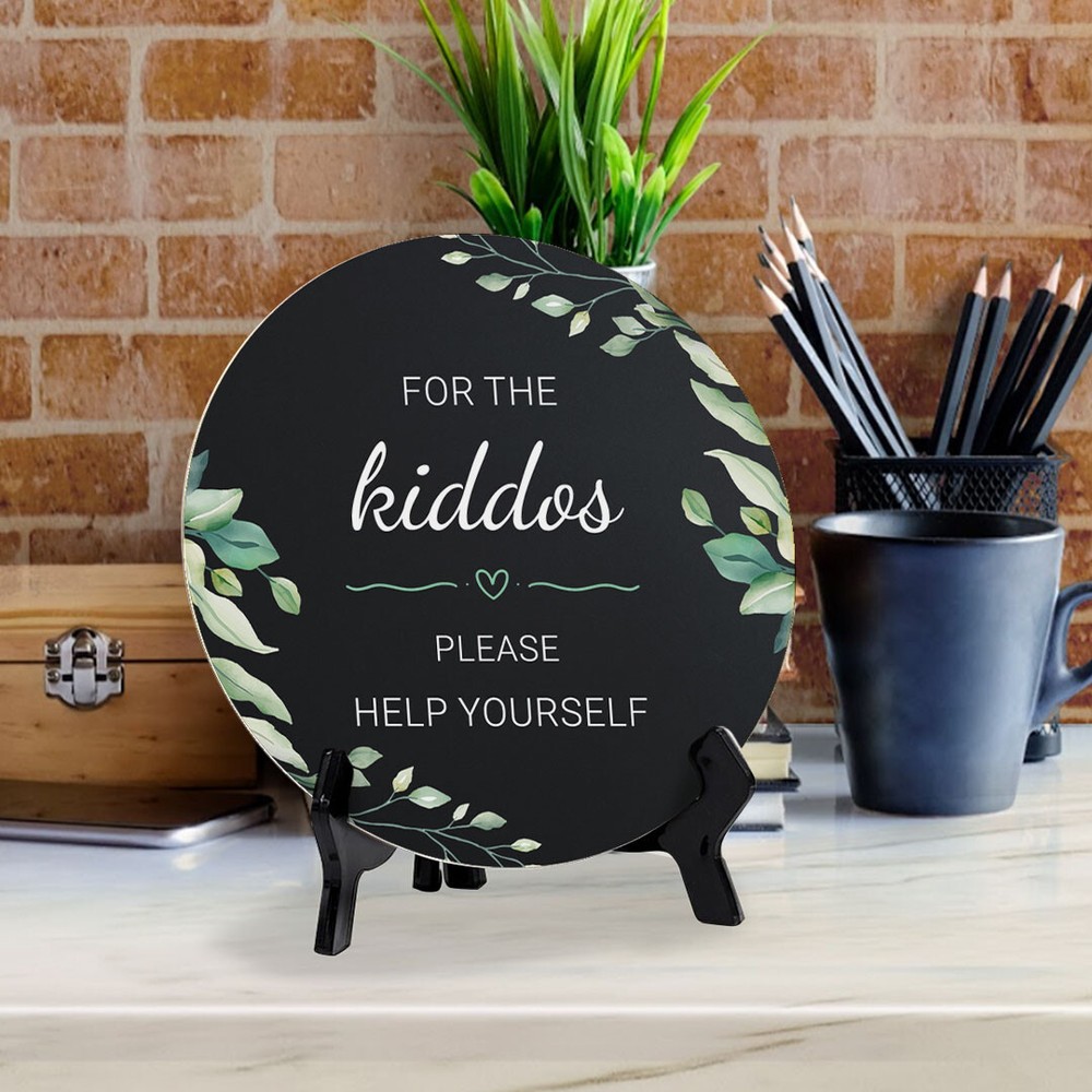 For The Kiddos Please Help Yourself (5 x 5“) Circle Table Sign