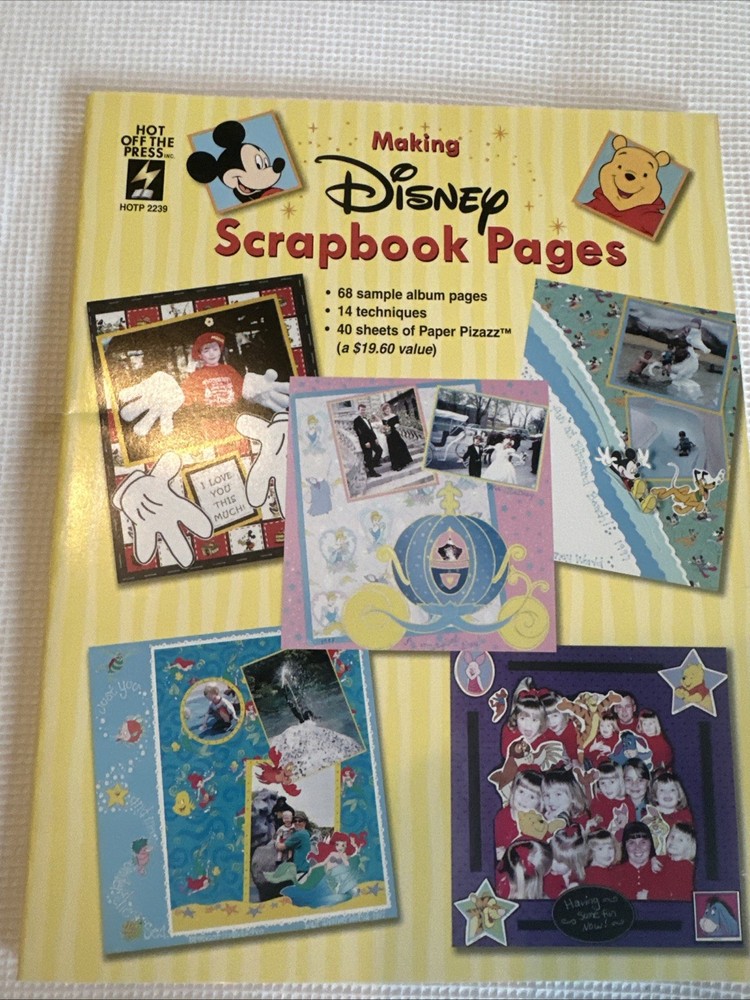 Making DISNEY SCRAPBOOK Pages Guidebook 40 Sheets 68 Sample Pages Techniques NEW