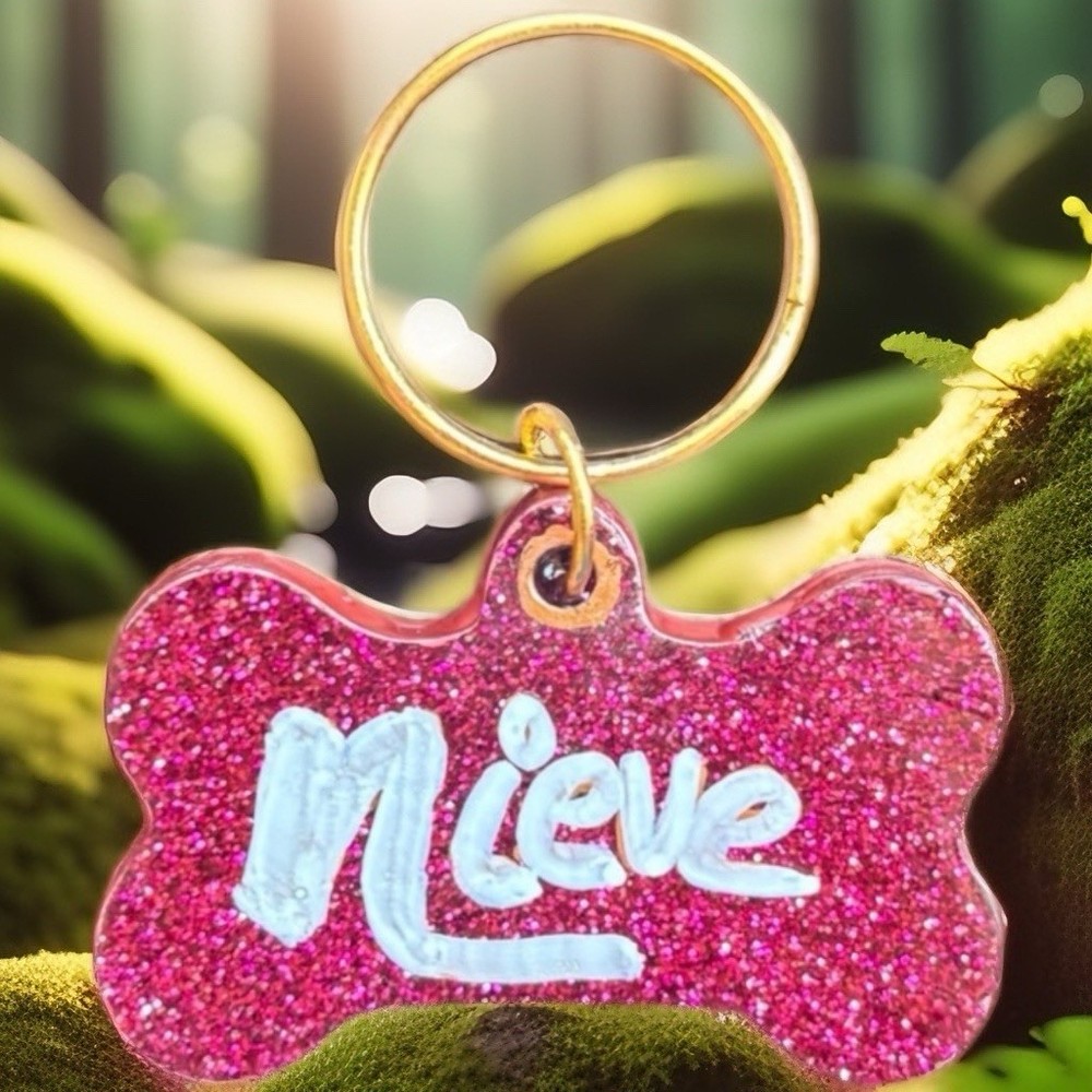 Handmade Personalized Pet Tags Made with Epoxy for Dogs Cats