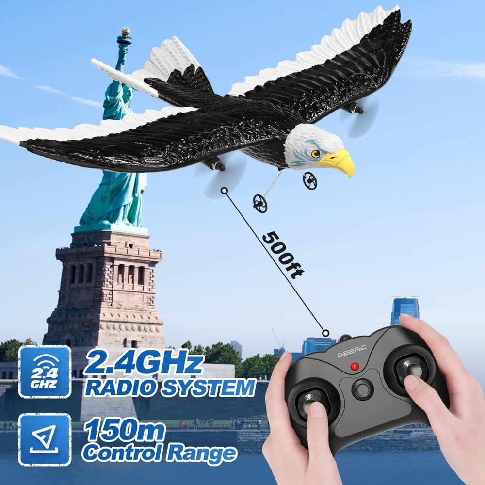 RC Plane, Remote Control Eagle Plane, RTF Airplane, 2.4GHZ 2CH Flying Bird wi...