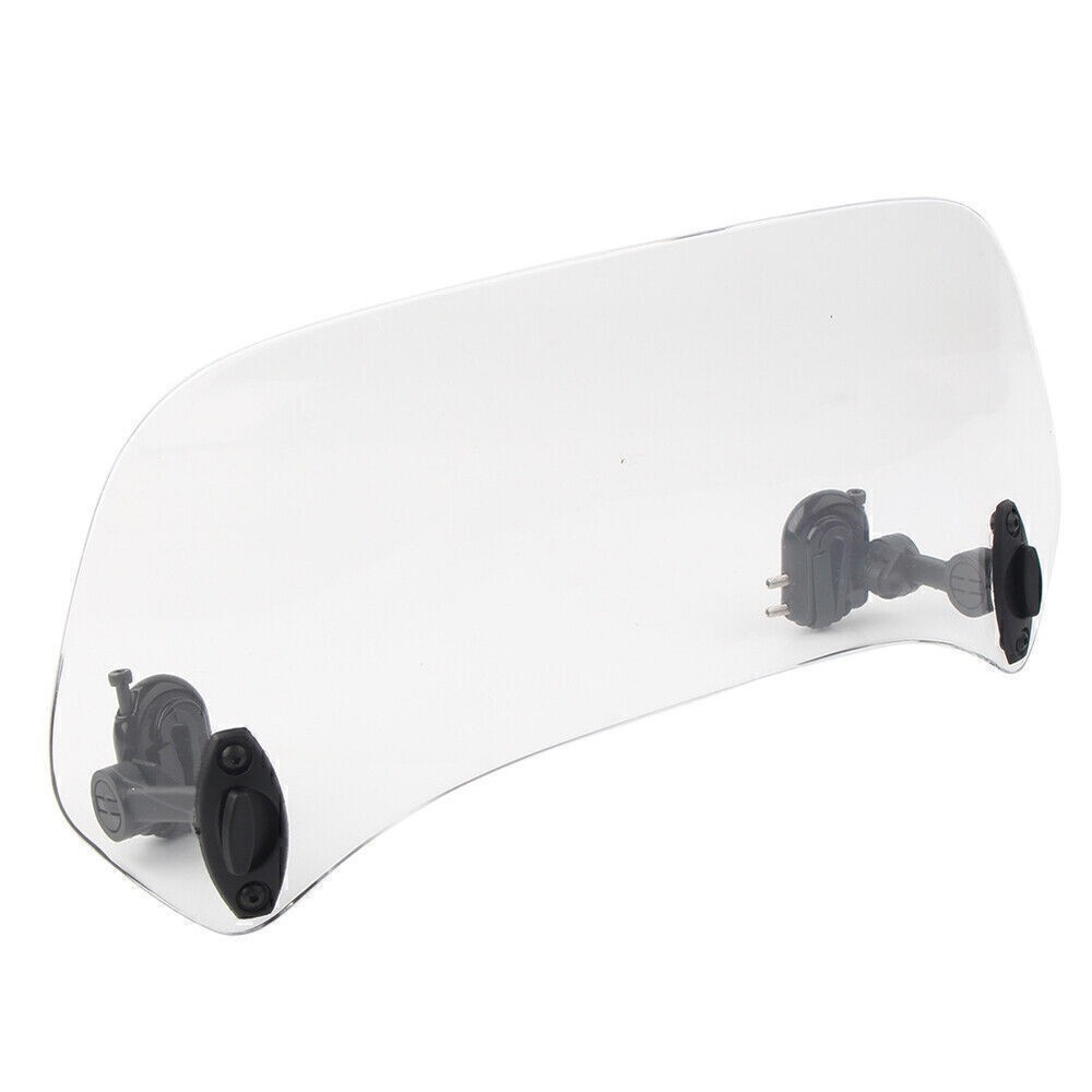 Clear Motorcycle Adjustable Clip On Windscreen Extension Spoiler Wind Deflector