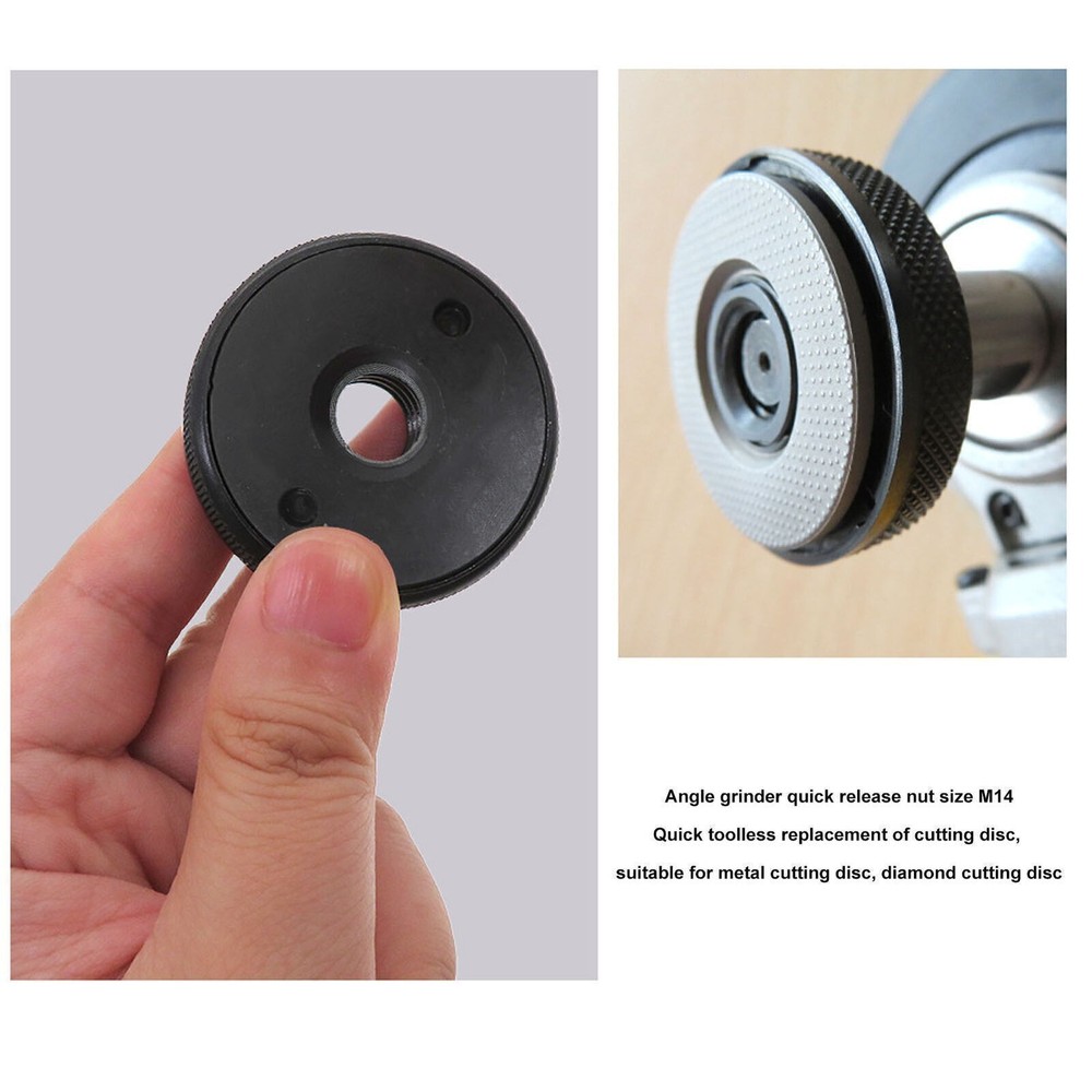 2PCS Angle Grinder Flange Nuts M14 Female Thread 47mm Diameter Quick Release