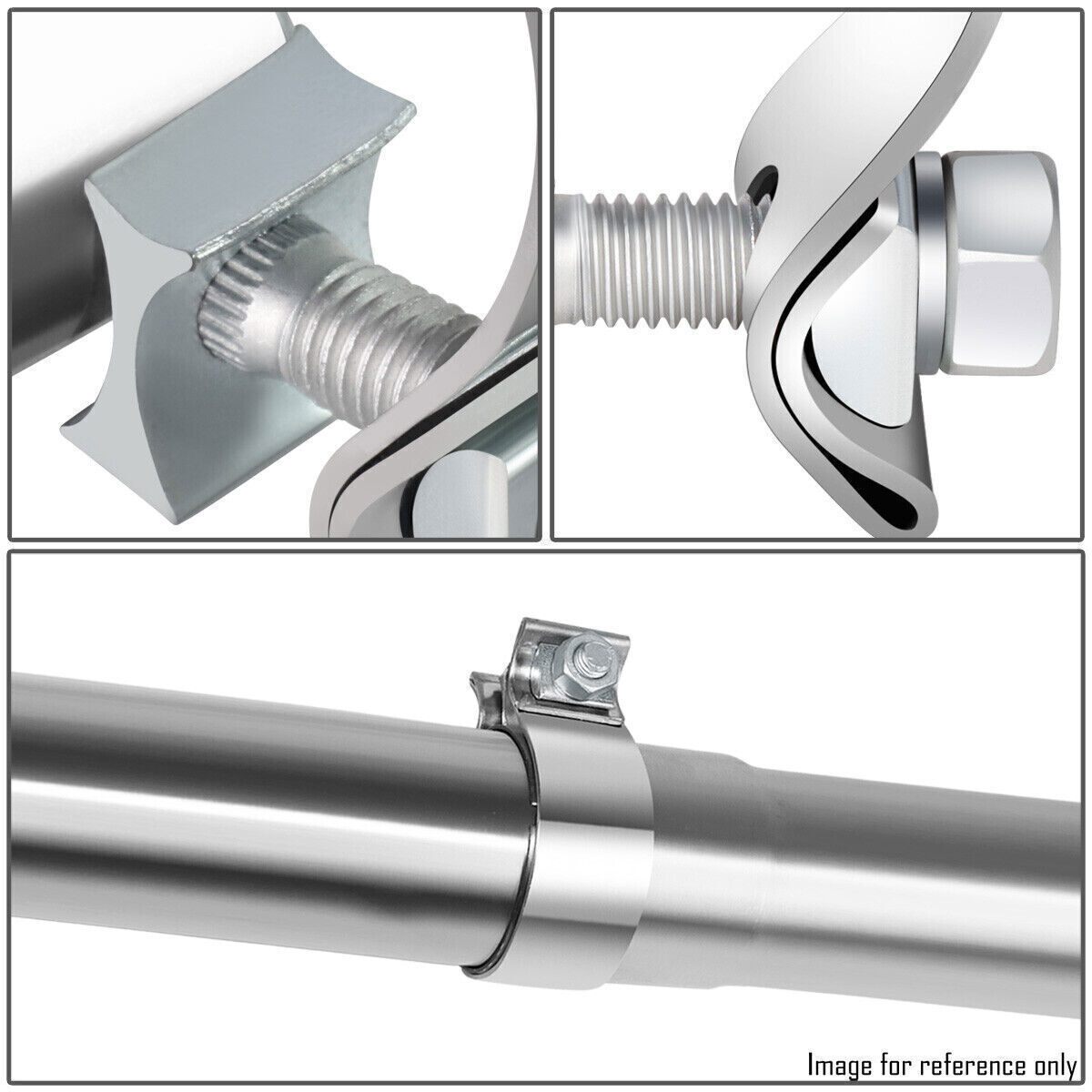 2PCS 2" Inch Narrow Band Exhaust Clamp Lap Joint T409 Stainless Steel 2 in