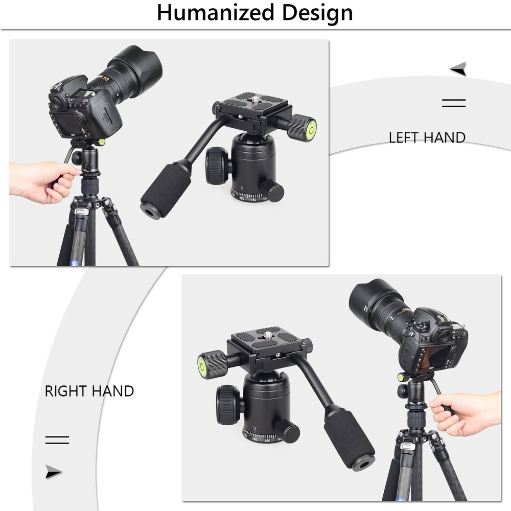ARTCISE Fluid Video Head Camera Tripod Head Ball Head Mount Panoramic Head