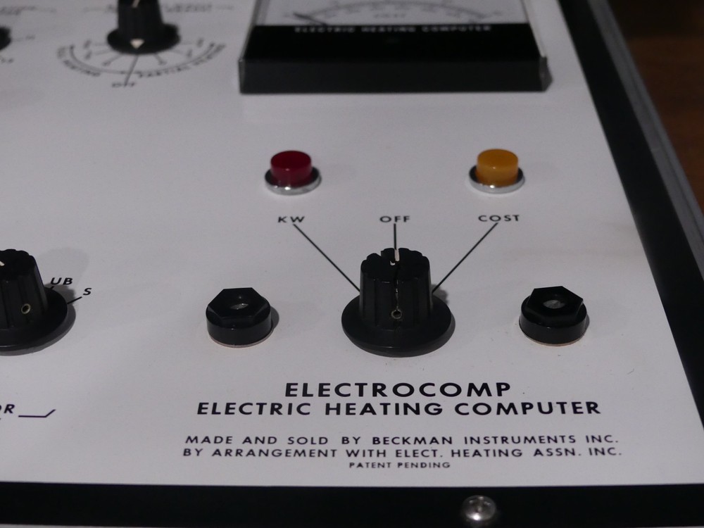 Vintage Beckman Instruments Electrocomp Electric Heating Rare Early Computer
