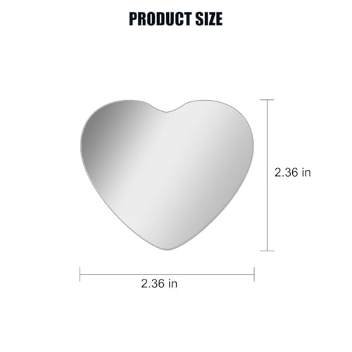 Car Heart-Shaped Blind Spot Mirror, 2PCS Adjustable Wide Angle Frameless 6CM
