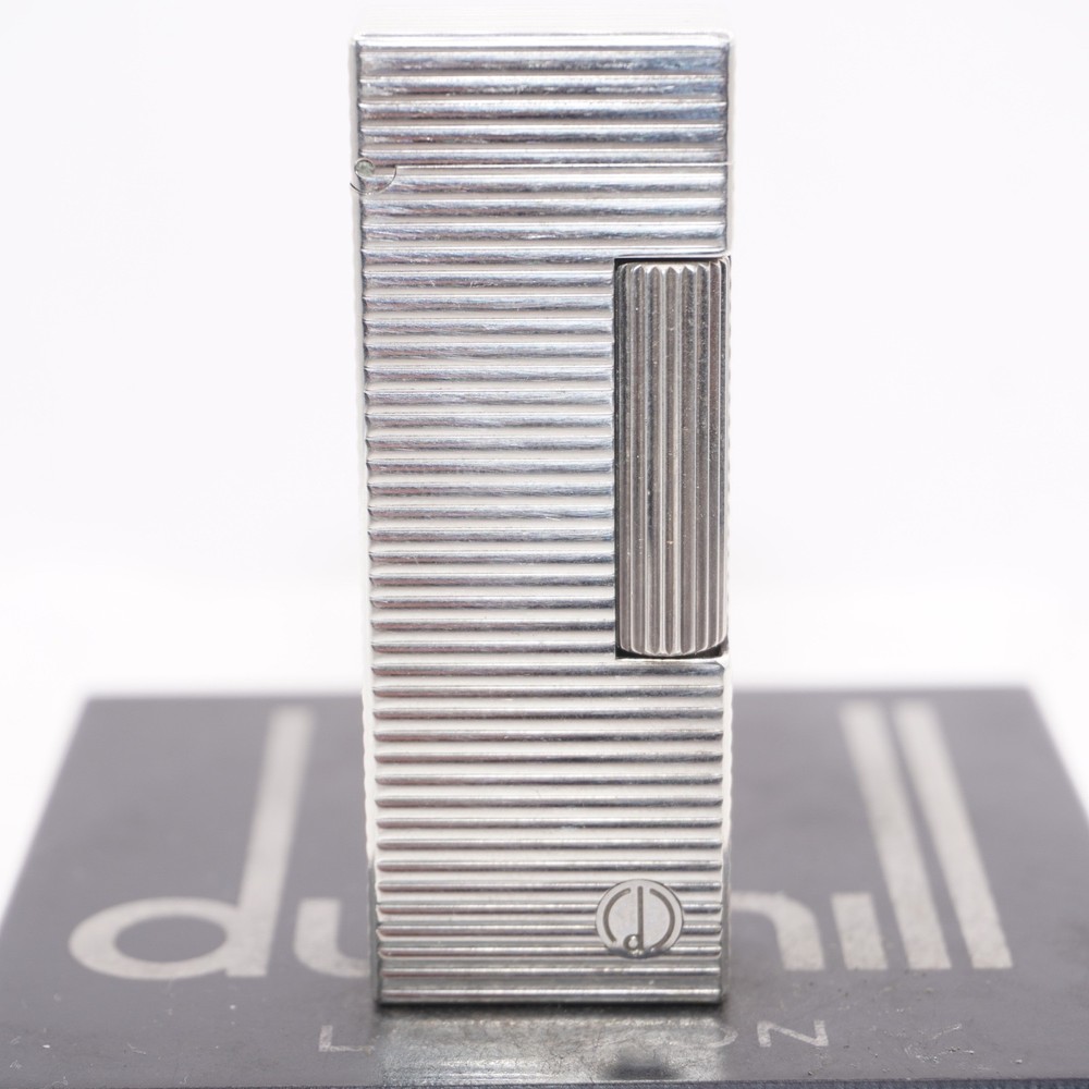 Dunhill Lighter Silver Horizontal stripe