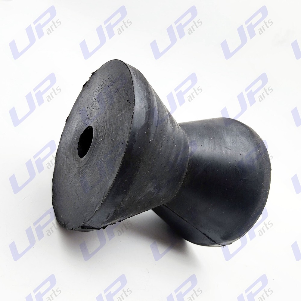 2 Pack 4 Inch Mounting Width Boat Trailer Black Molded Rubber Bow Stop Rollers