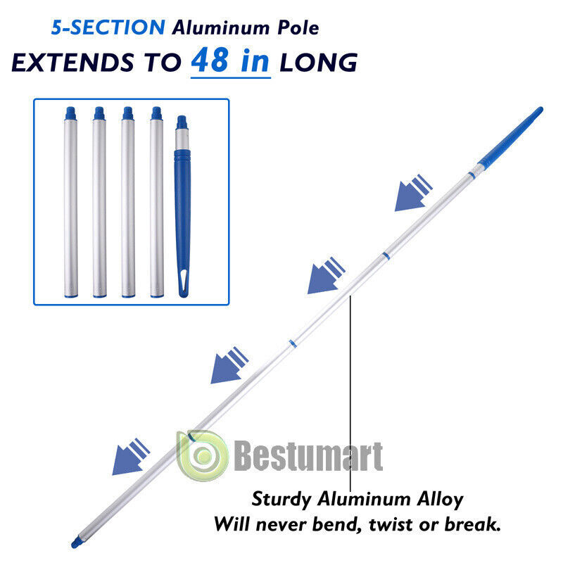 Swimming Pool Net Leaf Mesh Suction Vacuum Head Spa Clean Tool / Telescopic Pole