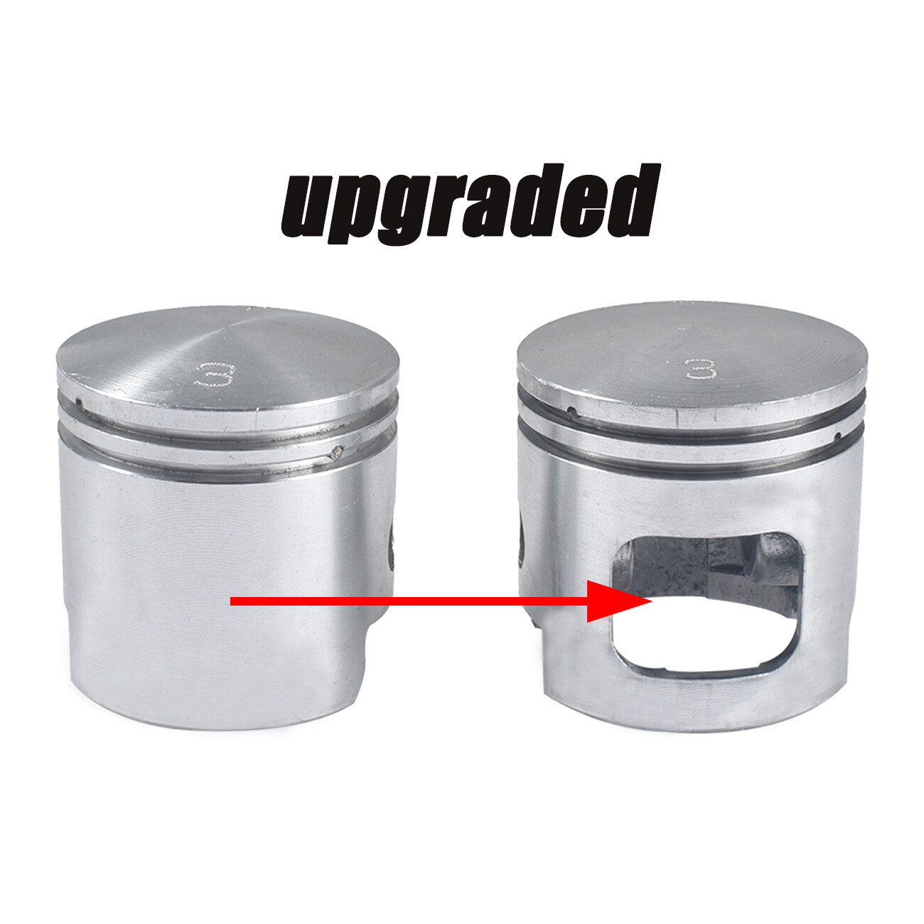 47mm Piston Pin Ring add Window For 80cc 2 Stroke Engine Motor Motorized Bike