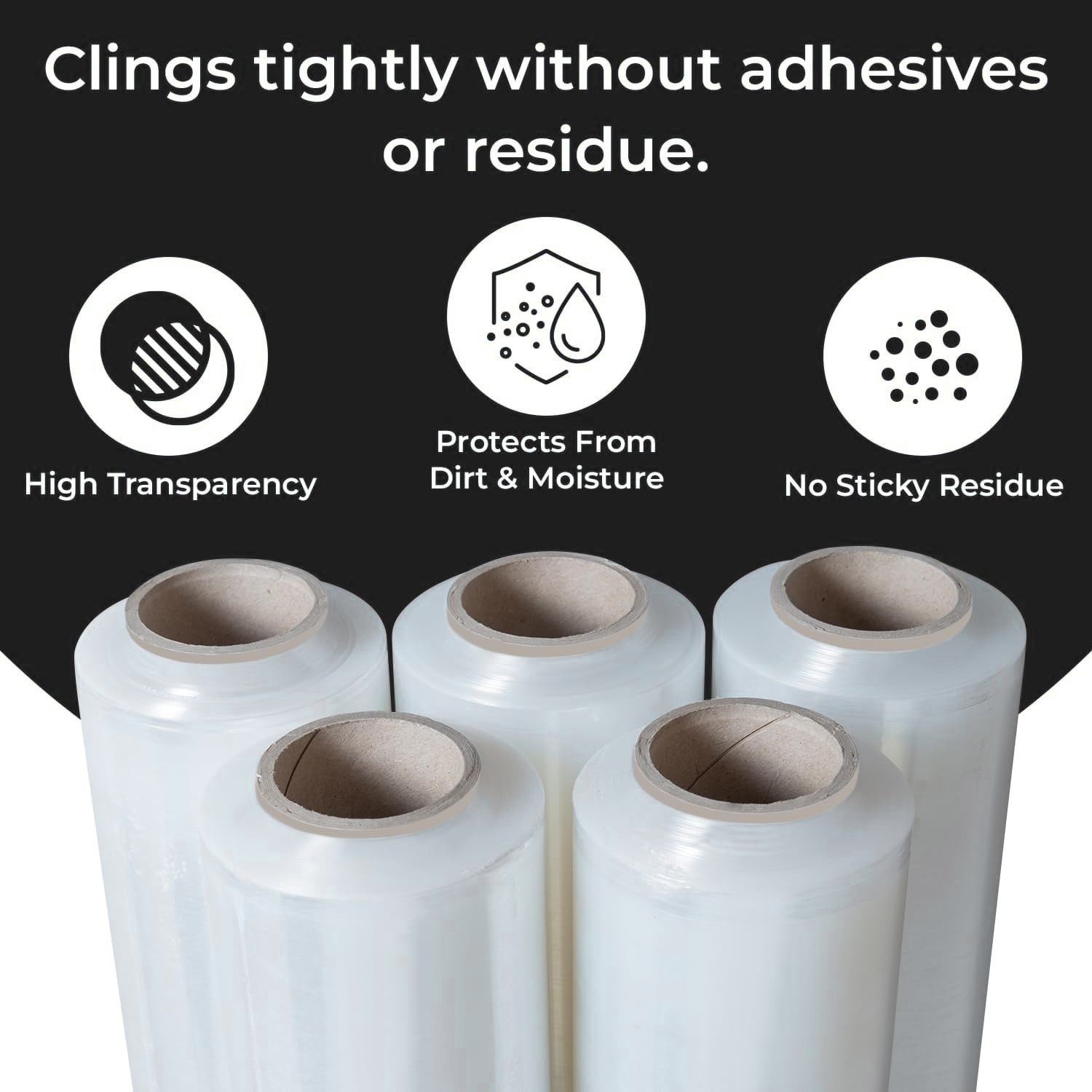 1 Roll Hand Stretch Plastic Film Shrink Pallet Wrap 18" X 1000 FT Heavy Duty